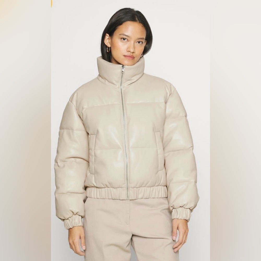 Abercrombie & Fitch CINCHED CUFF MINI PUFF - Winter Jacket beige size M - Picture 2 of 14